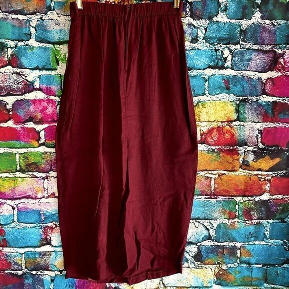 Vintage Cameo Button Midi Skirt Side Slit Size medium - Picture 4 of 5